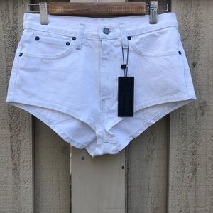 White Carmar Denim Lennox Short Shorts